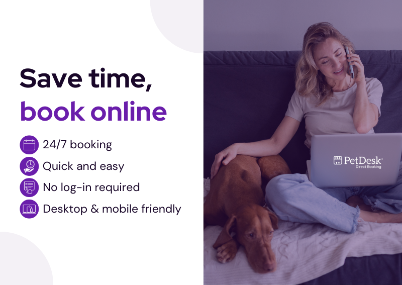 Carousel Slide 3: Save time and book your pet's next appointment online!